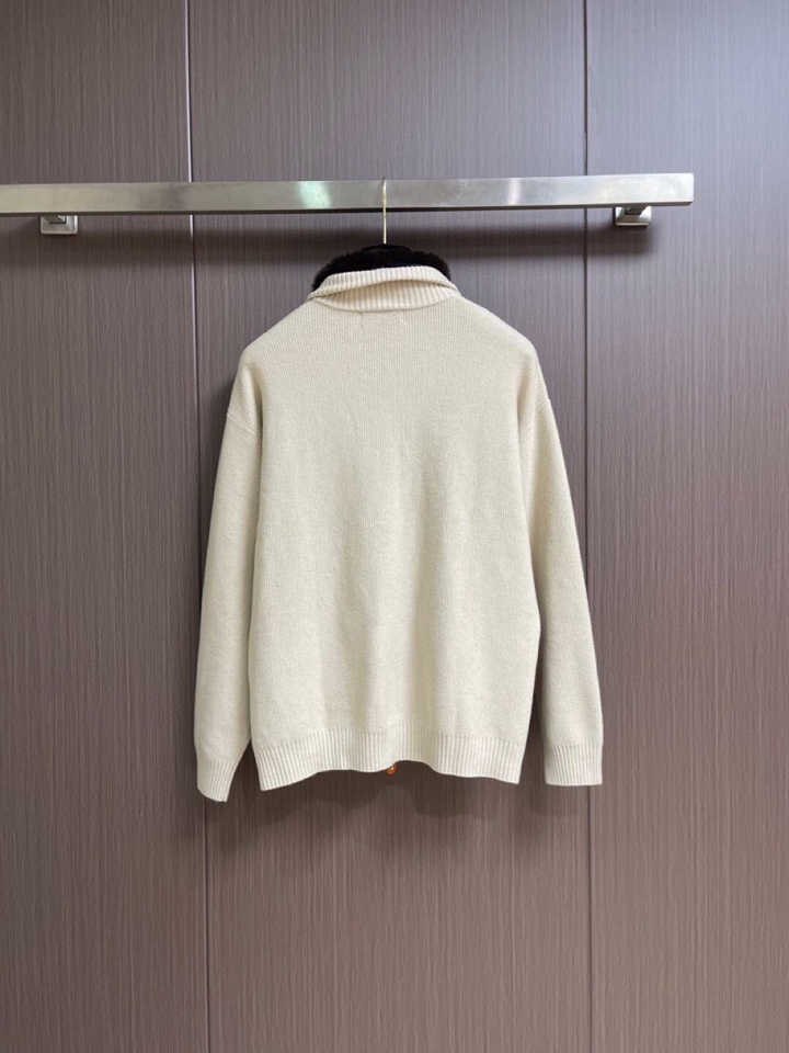 Loro Piana 诺悠翩雅lP🆕 ss秋冬新品毛领拉链针织毛衣开衫外套，毛领可拆卸设计，美式穿搭经典