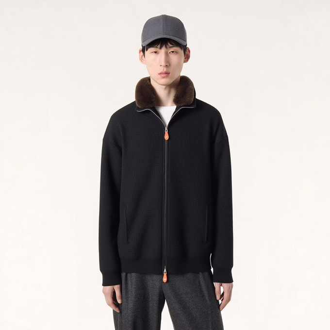 Loro Piana 诺悠翩雅lP🆕 ss秋冬新品毛领拉链针织毛衣开衫外套，毛领可拆卸设计，美式穿搭经典