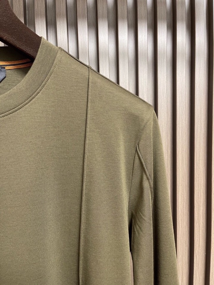 Ermenegildo Zegna 杰尼亚2025ss秋冬新品男士圆领长袖T恤休闲打底衫，外贸公司订单！