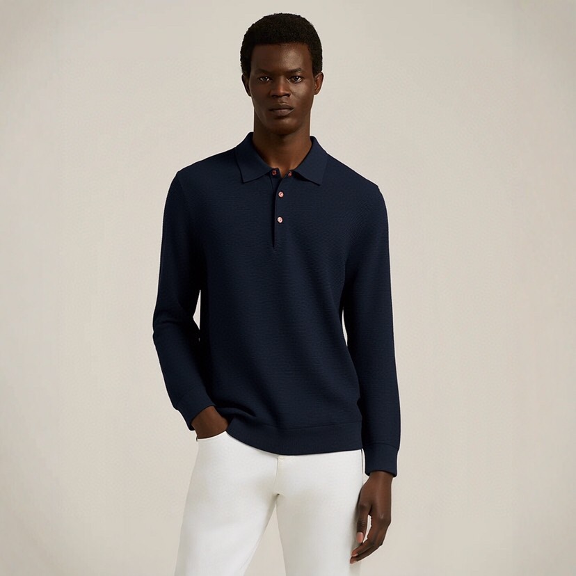 kiton 奇顿 三扣翻领针织衫翻领长袖毛衣 精选优质面料，轻盈蓬松却比普通羊毛更保暖，室内外自由切换，