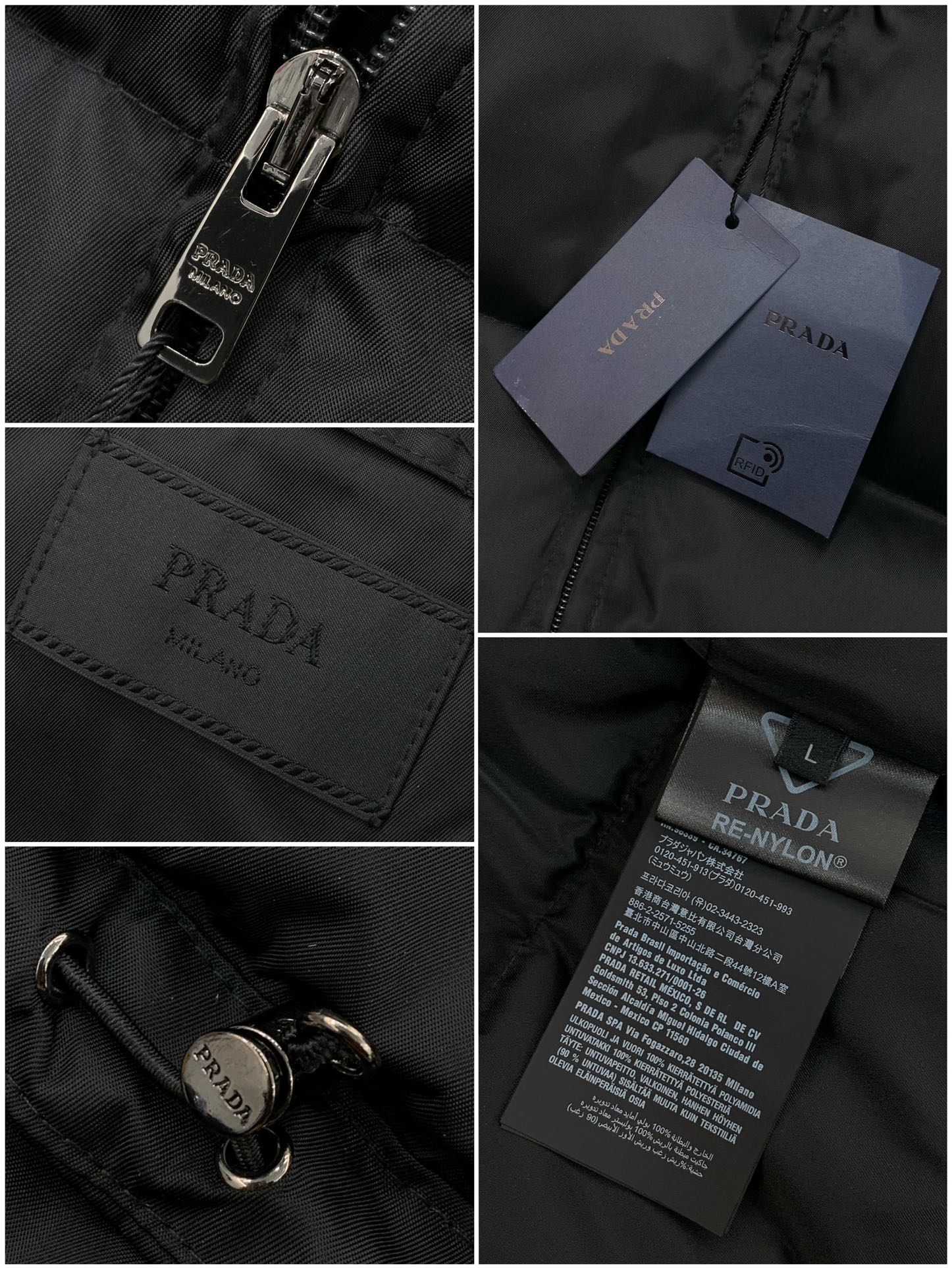 ，PRADA 普拉达，2025冬季最新品，专柜同步有售，时尚休闲立领羽绒服，进口原版面料，做工极为复杂，