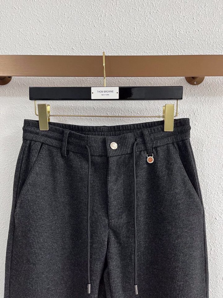 Loro Piana 诺悠翩雅lP🆕 秋冬 全品相订单，保暖有型 羊毛呢混纺松紧腰直脚休闲裤 经典百搭 