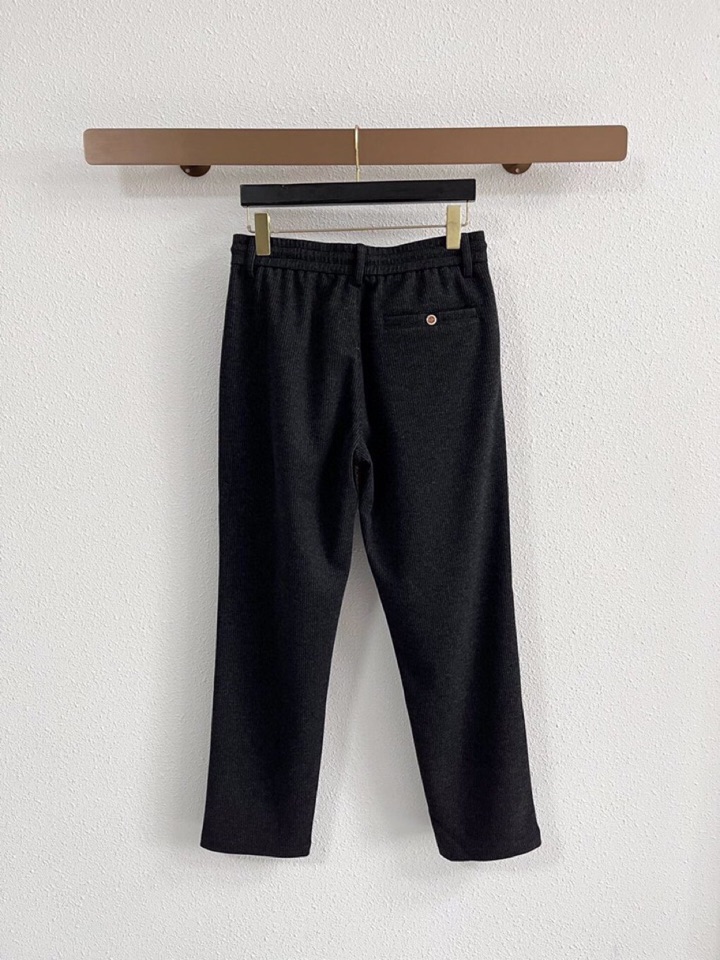 Loro Piana 诺悠翩雅lP🆕 秋冬 全品相订单，保暖有型 羊毛呢混纺松紧腰直脚休闲裤 经典百搭 