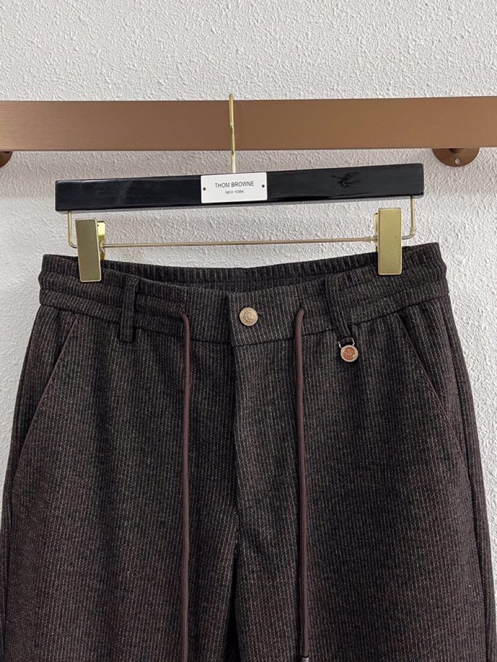 Loro Piana 诺悠翩雅lP🆕 秋冬 全品相订单，保暖有型 羊毛呢混纺松紧腰直脚休闲裤 经典百搭 