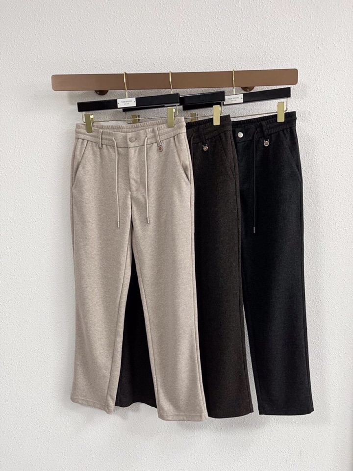 Loro Piana 诺悠翩雅lP🆕 秋冬 全品相订单，保暖有型 羊毛呢混纺松紧腰直脚休闲裤 经典百搭 