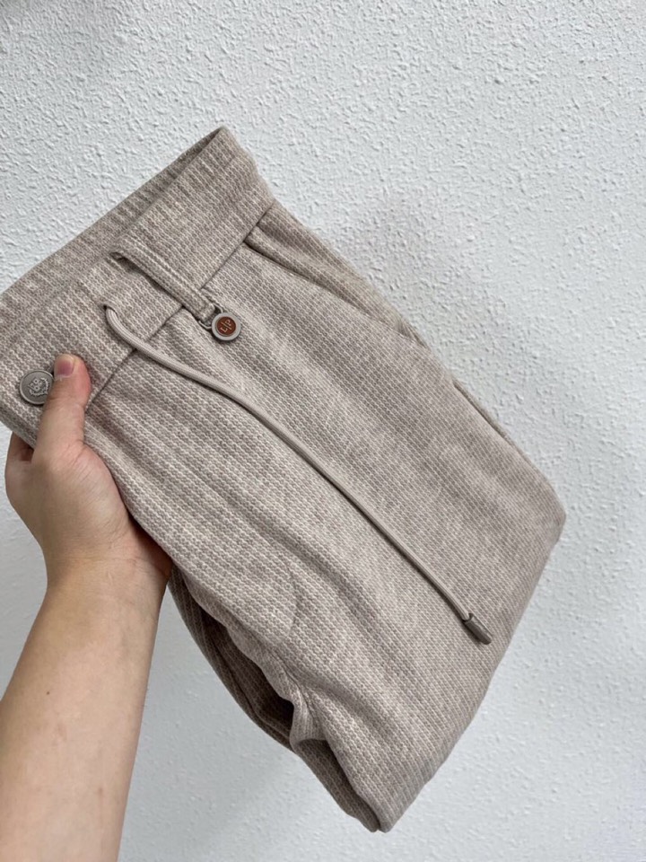 Loro Piana 诺悠翩雅lP🆕 秋冬 全品相订单，保暖有型 羊毛呢混纺松紧腰直脚休闲裤 经典百搭 