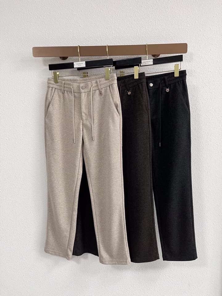 Loro Piana 诺悠翩雅lP🆕 秋冬 全品相订单，保暖有型 羊毛呢混纺松紧腰直脚休闲裤 经典百搭 