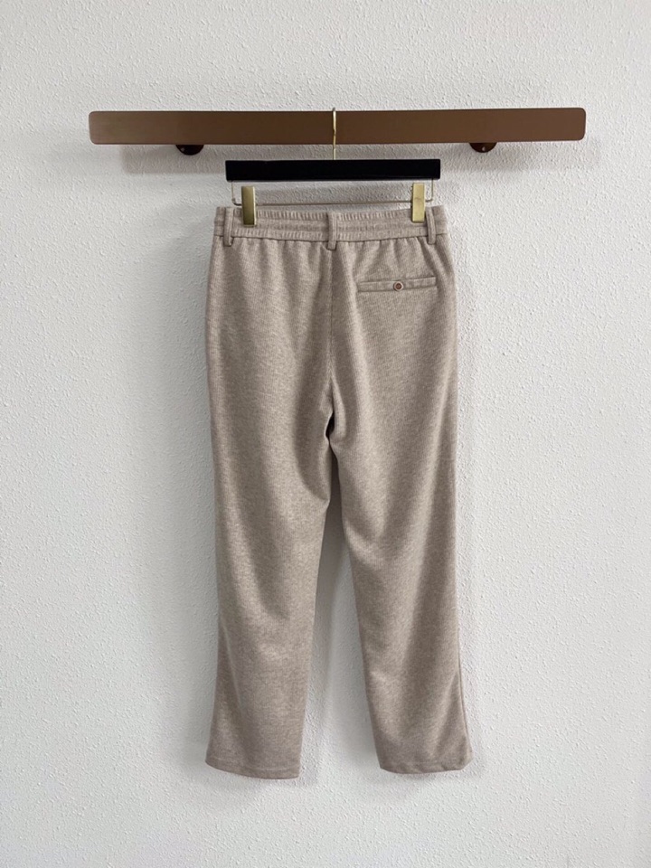 Loro Piana 诺悠翩雅lP🆕 秋冬 全品相订单，保暖有型 羊毛呢混纺松紧腰直脚休闲裤 经典百搭 