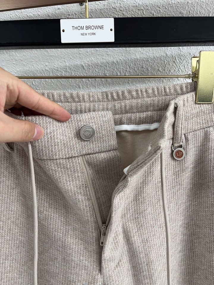 Loro Piana 诺悠翩雅lP🆕 秋冬 全品相订单，保暖有型 羊毛呢混纺松紧腰直脚休闲裤 经典百搭 