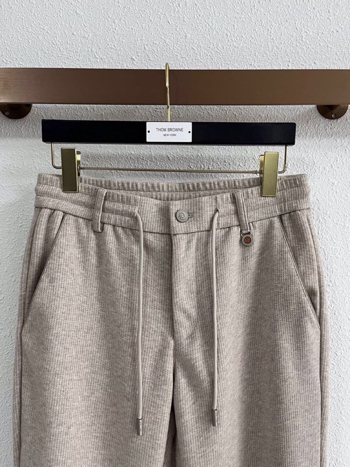 Loro Piana 诺悠翩雅lP🆕 秋冬 全品相订单，保暖有型 羊毛呢混纺松紧腰直脚休闲裤 经典百搭 