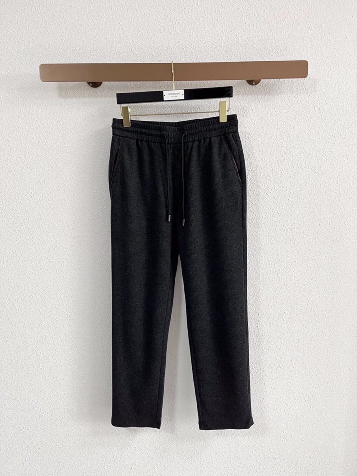 Loro Piana 诺悠翩雅lP🆕 秋冬全品相订单，保暖有型 羊毛呢混纺松紧腰直脚休闲裤 经典百搭 标