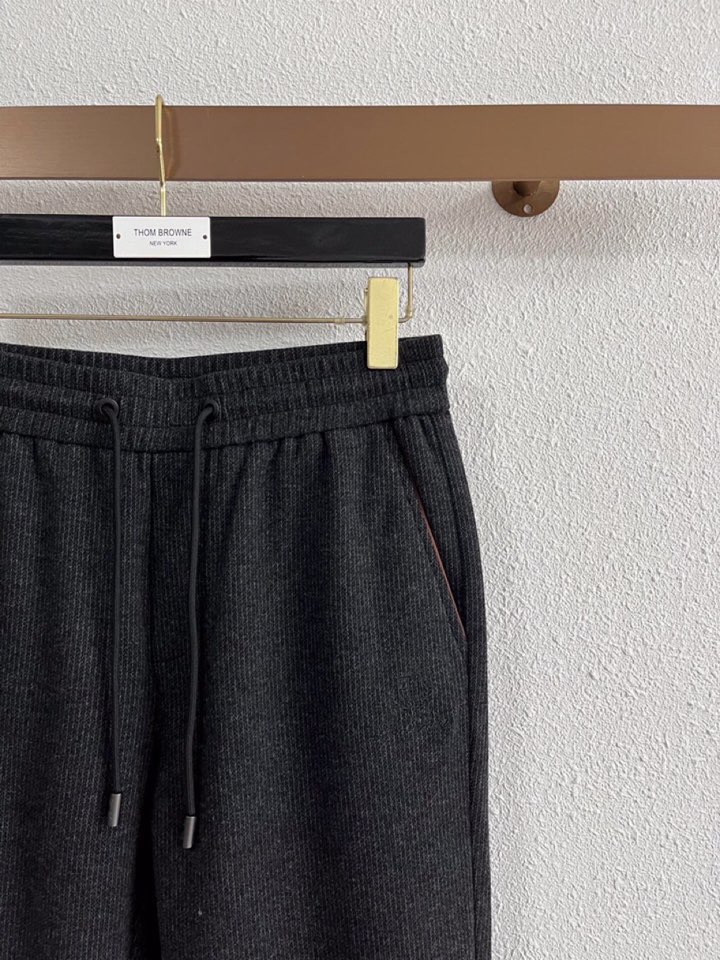 Loro Piana 诺悠翩雅lP🆕 秋冬全品相订单，保暖有型 羊毛呢混纺松紧腰直脚休闲裤 经典百搭 标