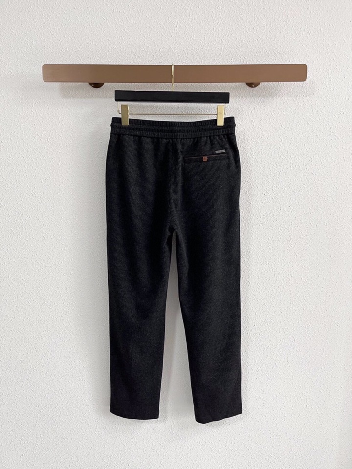 Loro Piana 诺悠翩雅lP🆕 秋冬全品相订单，保暖有型 羊毛呢混纺松紧腰直脚休闲裤 经典百搭 标