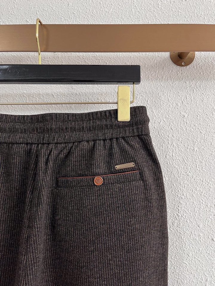 Loro Piana 诺悠翩雅lP🆕 秋冬全品相订单，保暖有型 羊毛呢混纺松紧腰直脚休闲裤 经典百搭 标