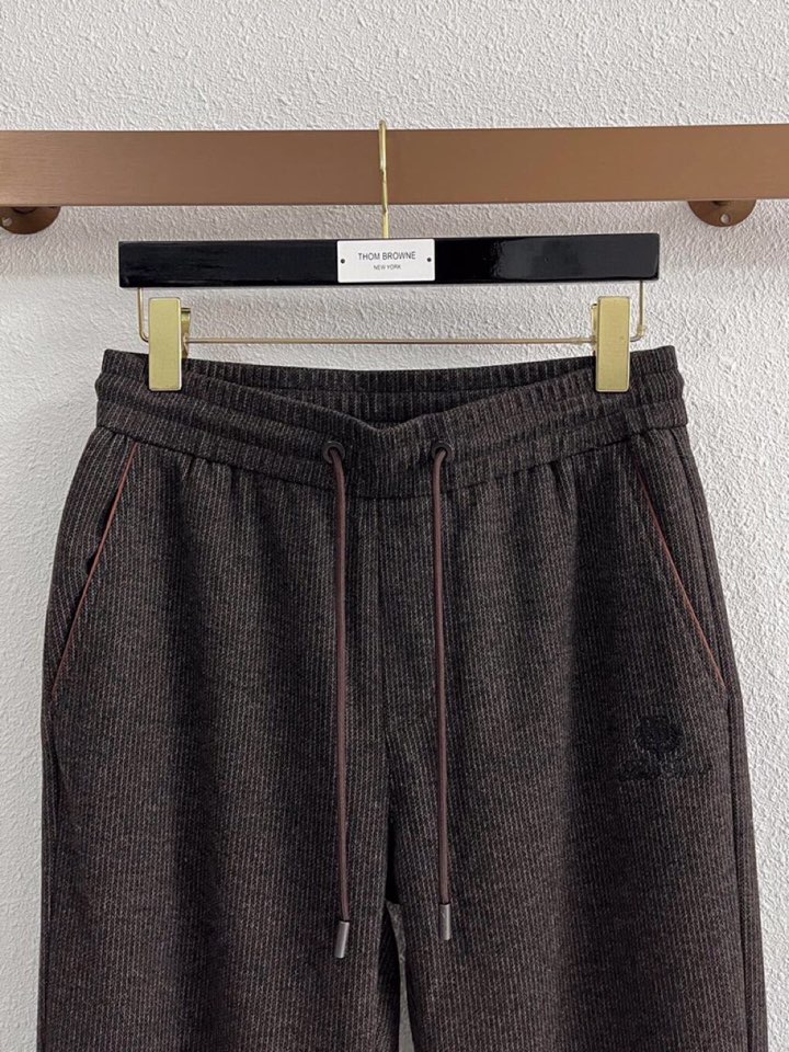 Loro Piana 诺悠翩雅lP🆕 秋冬全品相订单，保暖有型 羊毛呢混纺松紧腰直脚休闲裤 经典百搭 标