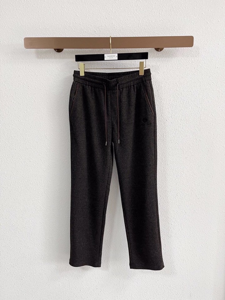 Loro Piana 诺悠翩雅lP🆕 秋冬全品相订单，保暖有型 羊毛呢混纺松紧腰直脚休闲裤 经典百搭 标