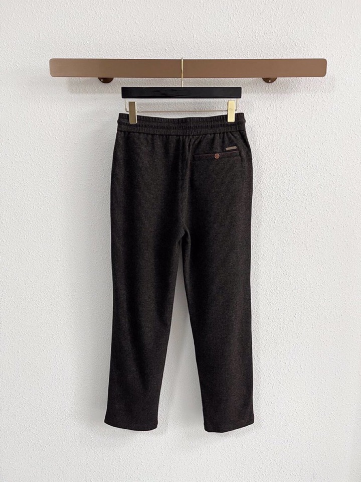 Loro Piana 诺悠翩雅lP🆕 秋冬全品相订单，保暖有型 羊毛呢混纺松紧腰直脚休闲裤 经典百搭 标