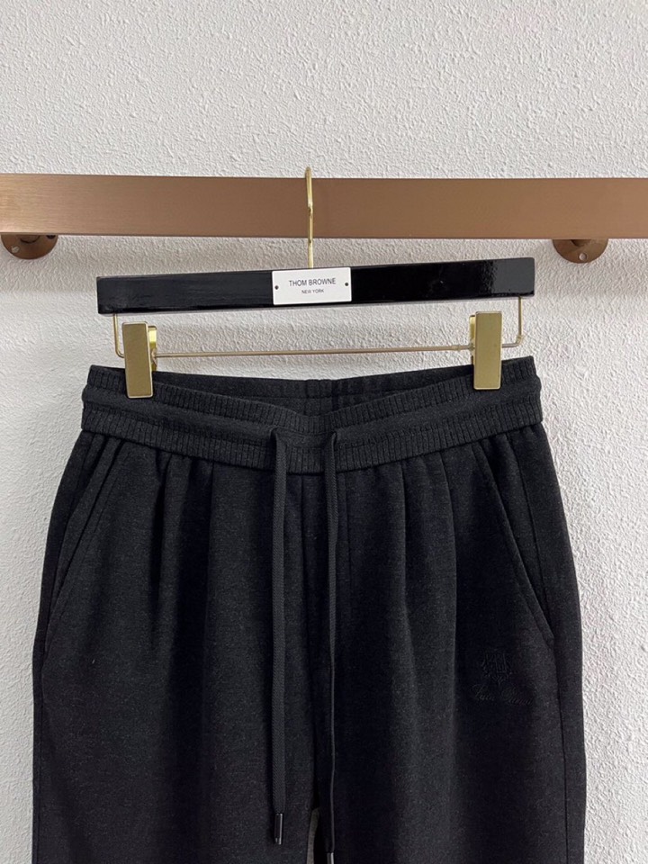 Loro Piana 诺悠翩雅lP🆕 秋冬 全品相订单，保暖有型 羊毛呢混纺松紧腰直脚休闲裤 经典百搭 