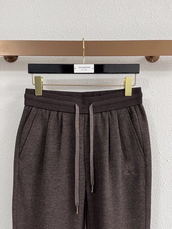 Loro Piana 诺悠翩雅lP🆕 秋冬 全品相订单，保暖有型 羊毛呢混纺松紧腰直脚休闲裤 经典百搭 