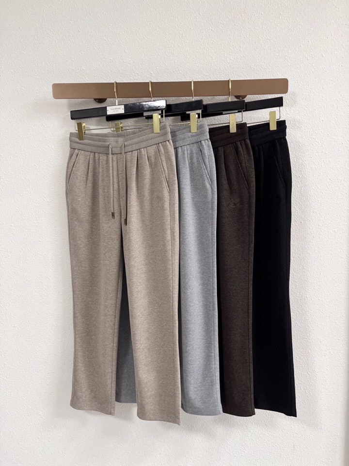 Loro Piana 诺悠翩雅lP🆕 秋冬 全品相订单，保暖有型 羊毛呢混纺松紧腰直脚休闲裤 经典百搭 