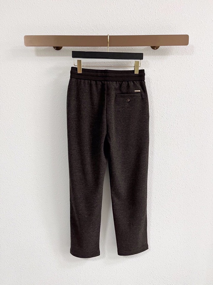 Loro Piana 诺悠翩雅lP🆕 秋冬 全品相订单，保暖有型 羊毛呢混纺松紧腰直脚休闲裤 经典百搭 