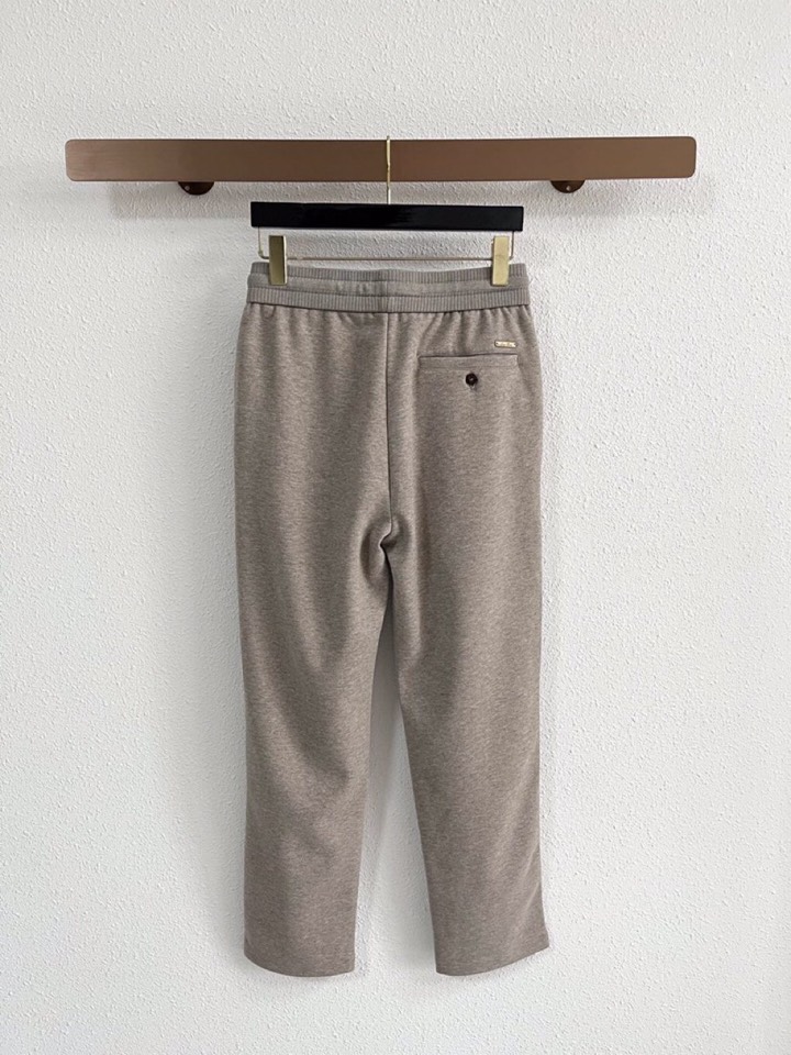 Loro Piana 诺悠翩雅lP🆕 秋冬 全品相订单，保暖有型 羊毛呢混纺松紧腰直脚休闲裤 经典百搭 