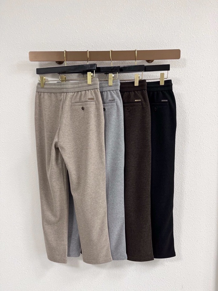 Loro Piana 诺悠翩雅lP🆕 秋冬 全品相订单，保暖有型 羊毛呢混纺松紧腰直脚休闲裤 经典百搭 