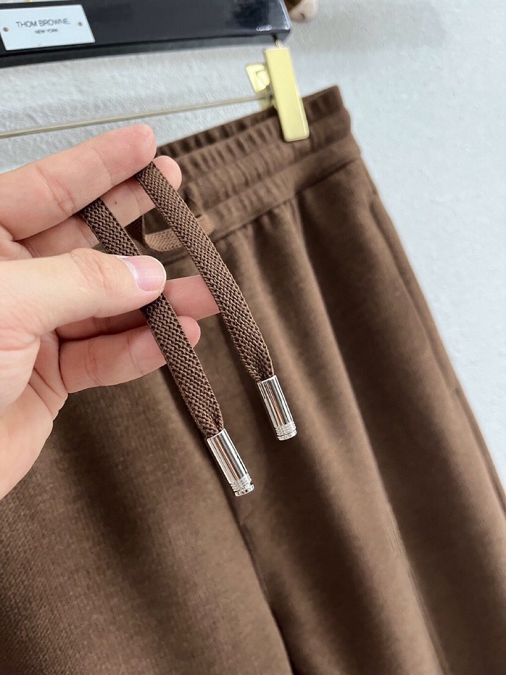 Loro Piana 诺悠翩雅lP🆕 秋冬 全品相订单，保暖有型 羊毛呢混纺松紧腰直脚休闲裤 经典百搭 