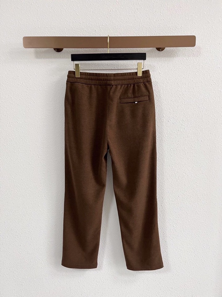 Loro Piana 诺悠翩雅lP🆕 秋冬 全品相订单，保暖有型 羊毛呢混纺松紧腰直脚休闲裤 经典百搭 