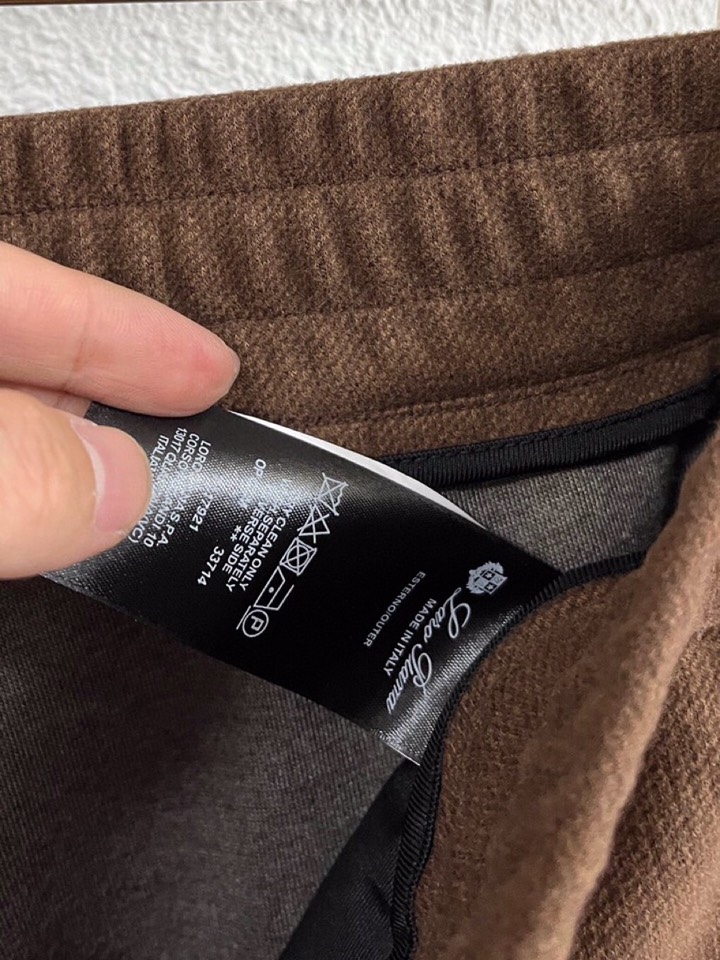 Loro Piana 诺悠翩雅lP🆕 秋冬 全品相订单，保暖有型 羊毛呢混纺松紧腰直脚休闲裤 经典百搭 