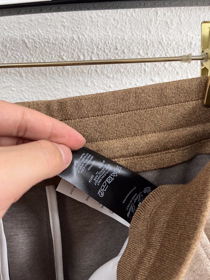 Loro Piana 诺悠翩雅lP🆕 秋冬 保暖有型高密度毛巾面混纺松紧腰直脚休闲裤 经典百搭 标志刺绣