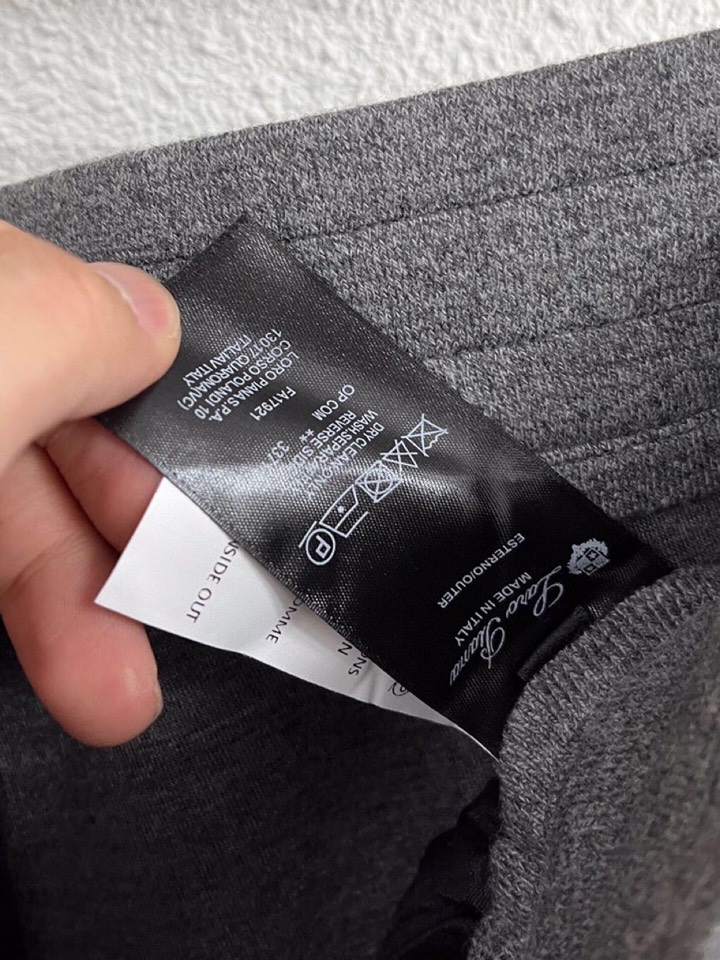 Loro Piana 诺悠翩雅lP🆕 秋冬 保暖有型高密度毛巾面混纺松紧腰直脚休闲裤 经典百搭 标志刺绣