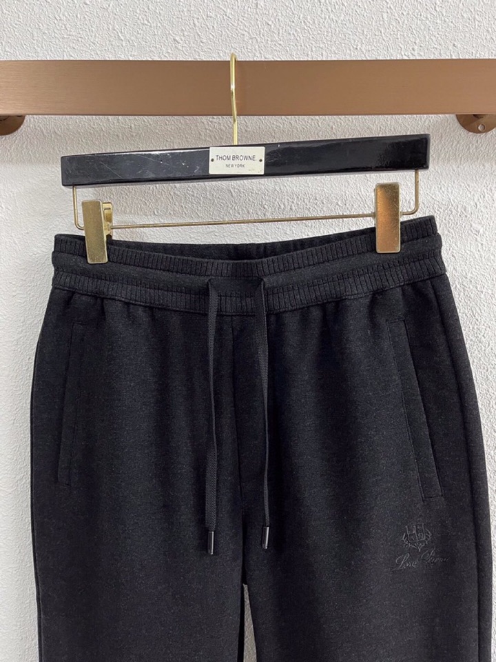 Loro Piana 诺悠翩雅lP🆕 秋冬 全品相订单，保暖有型 羊毛呢混纺松紧腰直脚休闲裤 经典百搭 