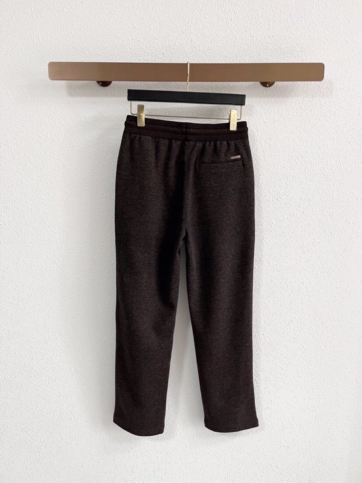 Loro Piana 诺悠翩雅lP🆕 秋冬 全品相订单，保暖有型 羊毛呢混纺松紧腰直脚休闲裤 经典百搭 