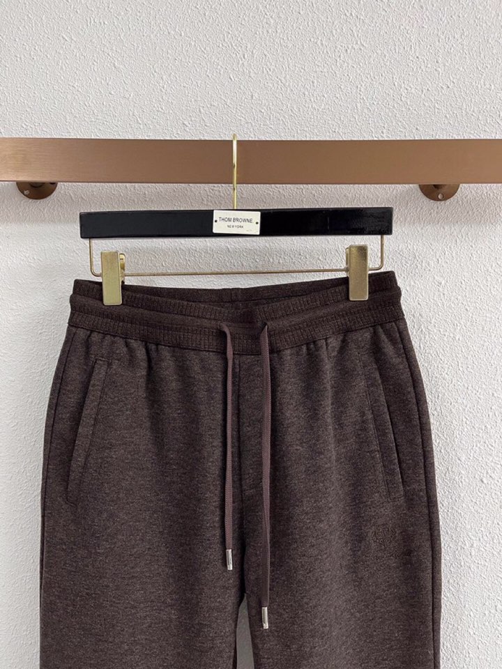 Loro Piana 诺悠翩雅lP🆕 秋冬 全品相订单，保暖有型 羊毛呢混纺松紧腰直脚休闲裤 经典百搭 