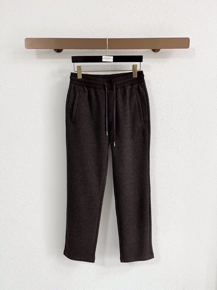 Loro Piana 诺悠翩雅lP🆕 秋冬 全品相订单，保暖有型 羊毛呢混纺松紧腰直脚休闲裤 经典百搭 