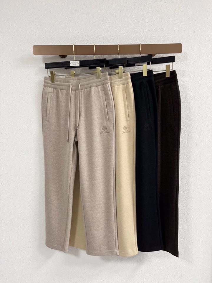 Loro Piana 诺悠翩雅lP🆕 秋冬 全品相订单，保暖有型 羊毛呢混纺松紧腰直脚休闲裤 经典百搭 