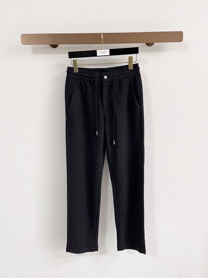 Loro Piana 诺悠翩雅lP🆕 秋冬 全品相订单，保暖有型 羊毛呢混纺松紧腰直脚休闲裤 经典百搭 