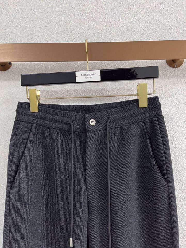 Loro Piana 诺悠翩雅lP🆕 秋冬 全品相订单，保暖有型 羊毛呢混纺松紧腰直脚休闲裤 经典百搭 