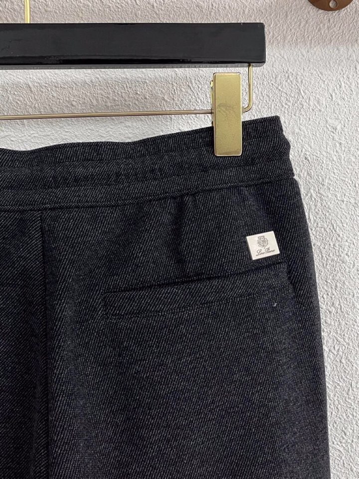 Loro Piana 诺悠翩雅lP🆕 秋冬 全品相订单，保暖有型 羊毛呢混纺松紧腰直脚休闲裤 经典百搭 