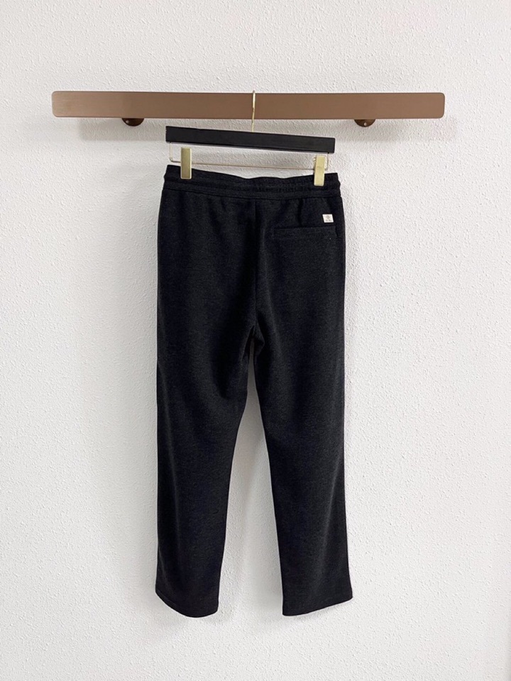 Loro Piana 诺悠翩雅lP🆕 秋冬 全品相订单，保暖有型 羊毛呢混纺松紧腰直脚休闲裤 经典百搭 