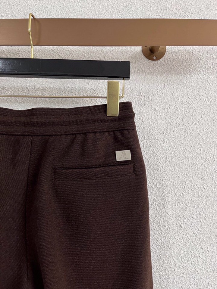 Loro Piana 诺悠翩雅lP🆕 秋冬 全品相订单，保暖有型 羊毛呢混纺松紧腰直脚休闲裤 经典百搭 