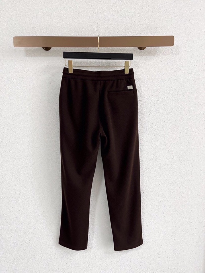 Loro Piana 诺悠翩雅lP🆕 秋冬 全品相订单，保暖有型 羊毛呢混纺松紧腰直脚休闲裤 经典百搭 