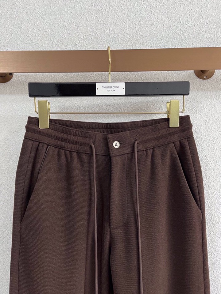 Loro Piana 诺悠翩雅lP🆕 秋冬 全品相订单，保暖有型 羊毛呢混纺松紧腰直脚休闲裤 经典百搭 