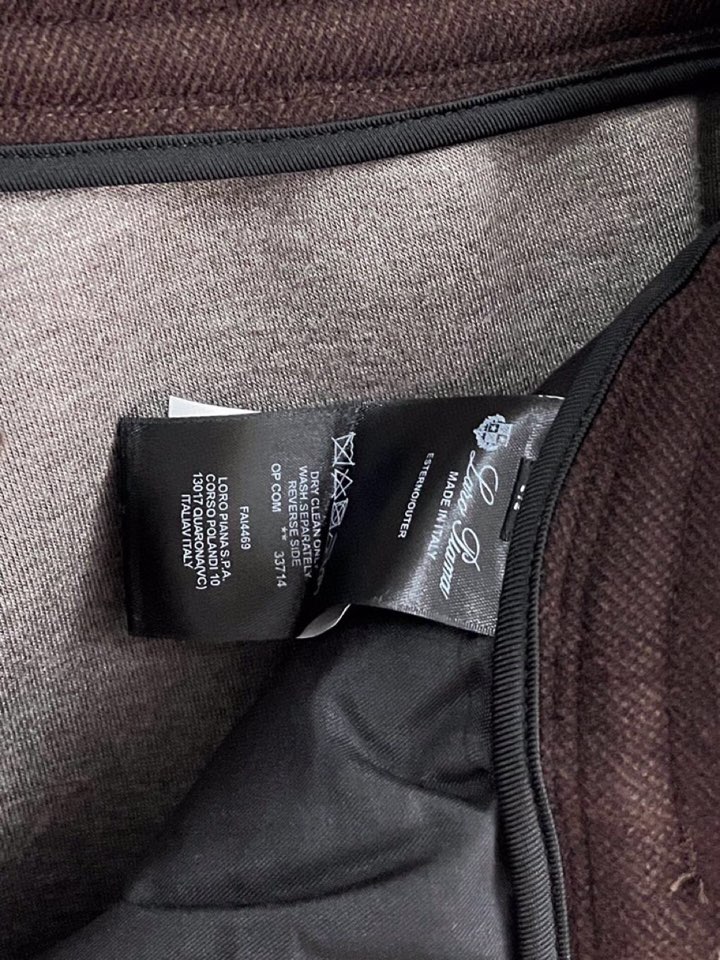 Loro Piana 诺悠翩雅lP🆕 秋冬 全品相订单，保暖有型 羊毛呢混纺松紧腰直脚休闲裤 经典百搭 