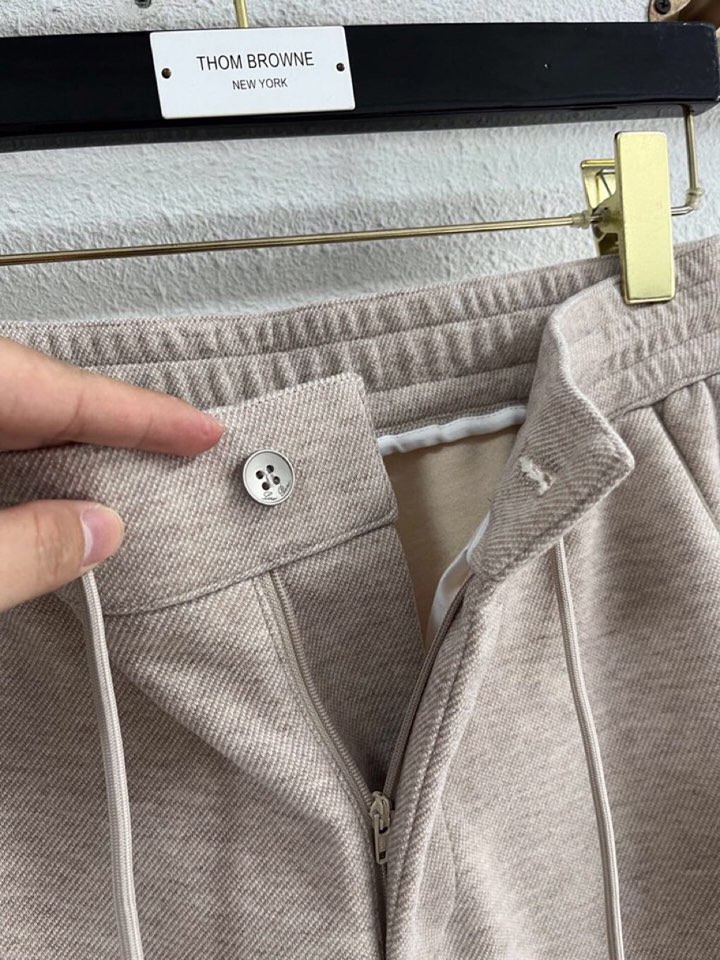 Loro Piana 诺悠翩雅lP🆕 秋冬 全品相订单，保暖有型 羊毛呢混纺松紧腰直脚休闲裤 经典百搭 