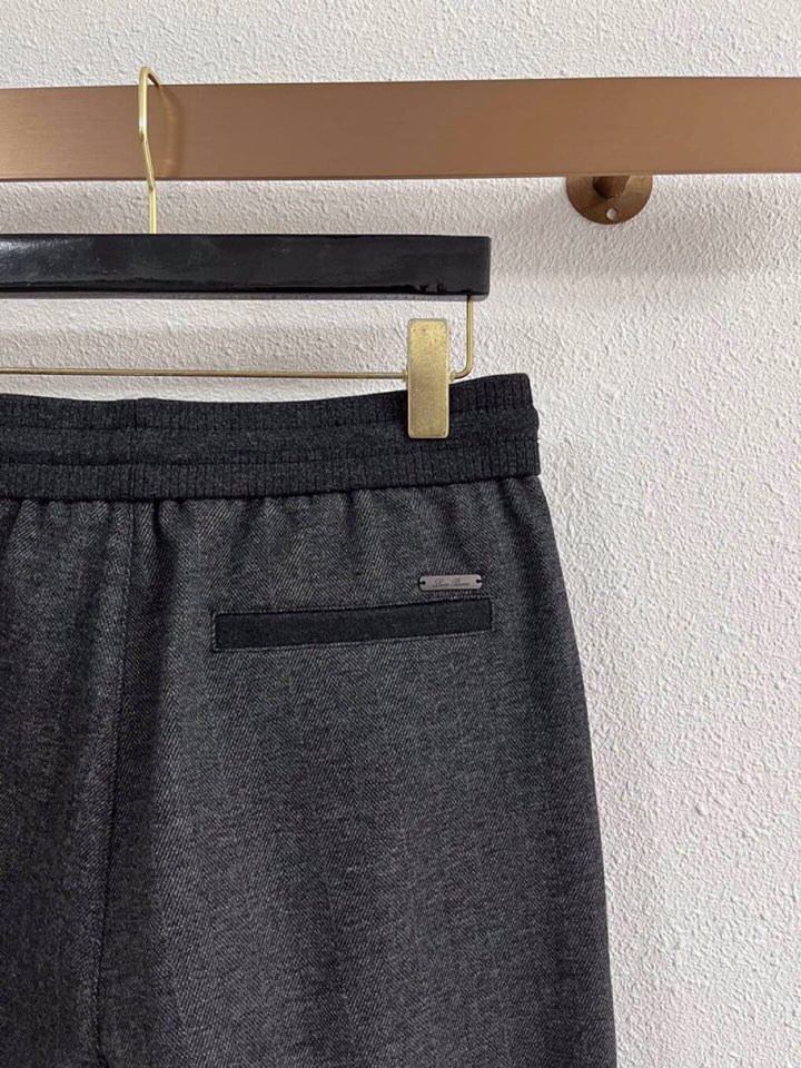 Loro Piana 诺悠翩雅lP🆕 秋冬 全品相订单，保暖有型 羊毛呢混纺松紧腰直脚休闲裤 经典百搭 