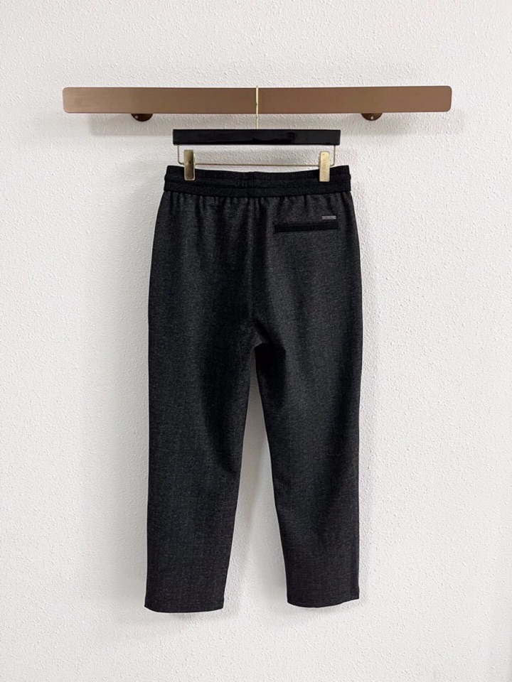 Loro Piana 诺悠翩雅lP🆕 秋冬 全品相订单，保暖有型 羊毛呢混纺松紧腰直脚休闲裤 经典百搭 