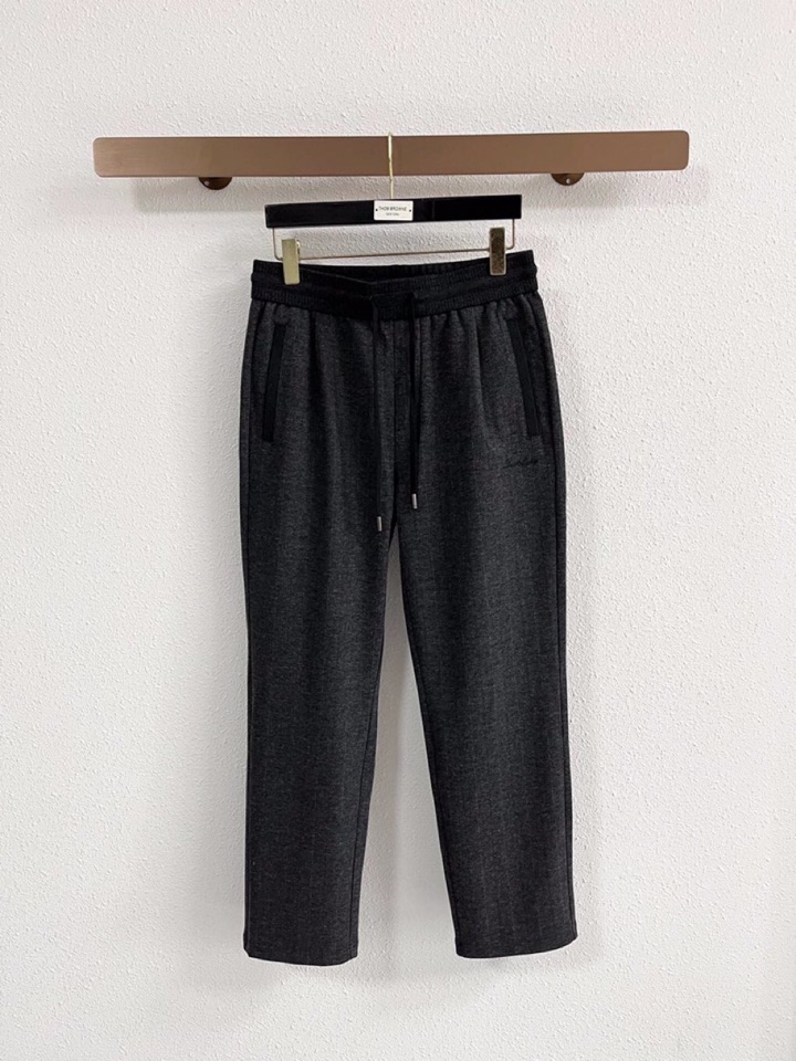 Loro Piana 诺悠翩雅lP🆕 秋冬 全品相订单，保暖有型 羊毛呢混纺松紧腰直脚休闲裤 经典百搭 