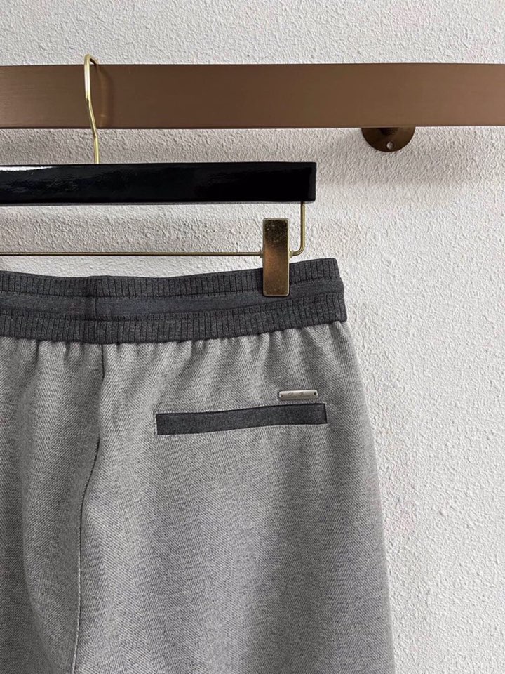 Loro Piana 诺悠翩雅lP🆕 秋冬 全品相订单，保暖有型 羊毛呢混纺松紧腰直脚休闲裤 经典百搭 